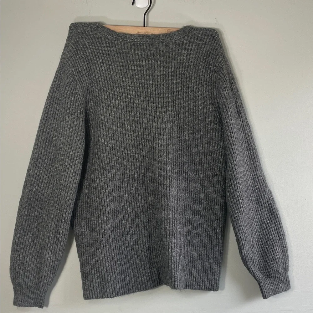 Halogen Charcoal V-Neck Sweater